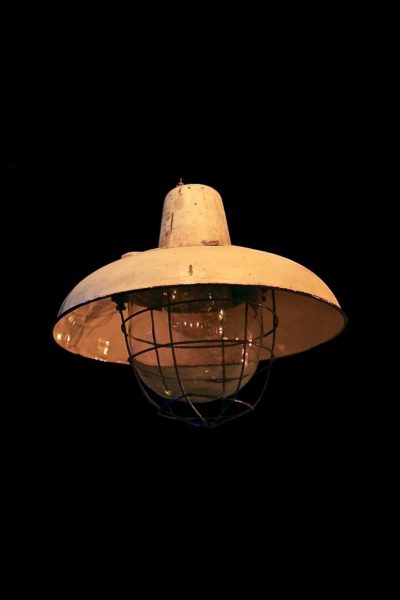 A Large Factory Lamp with a Reflector