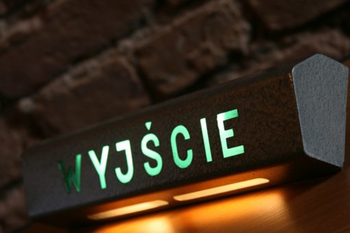 Cinema Sign “WYJŚCIE” (Eng. EXIT)