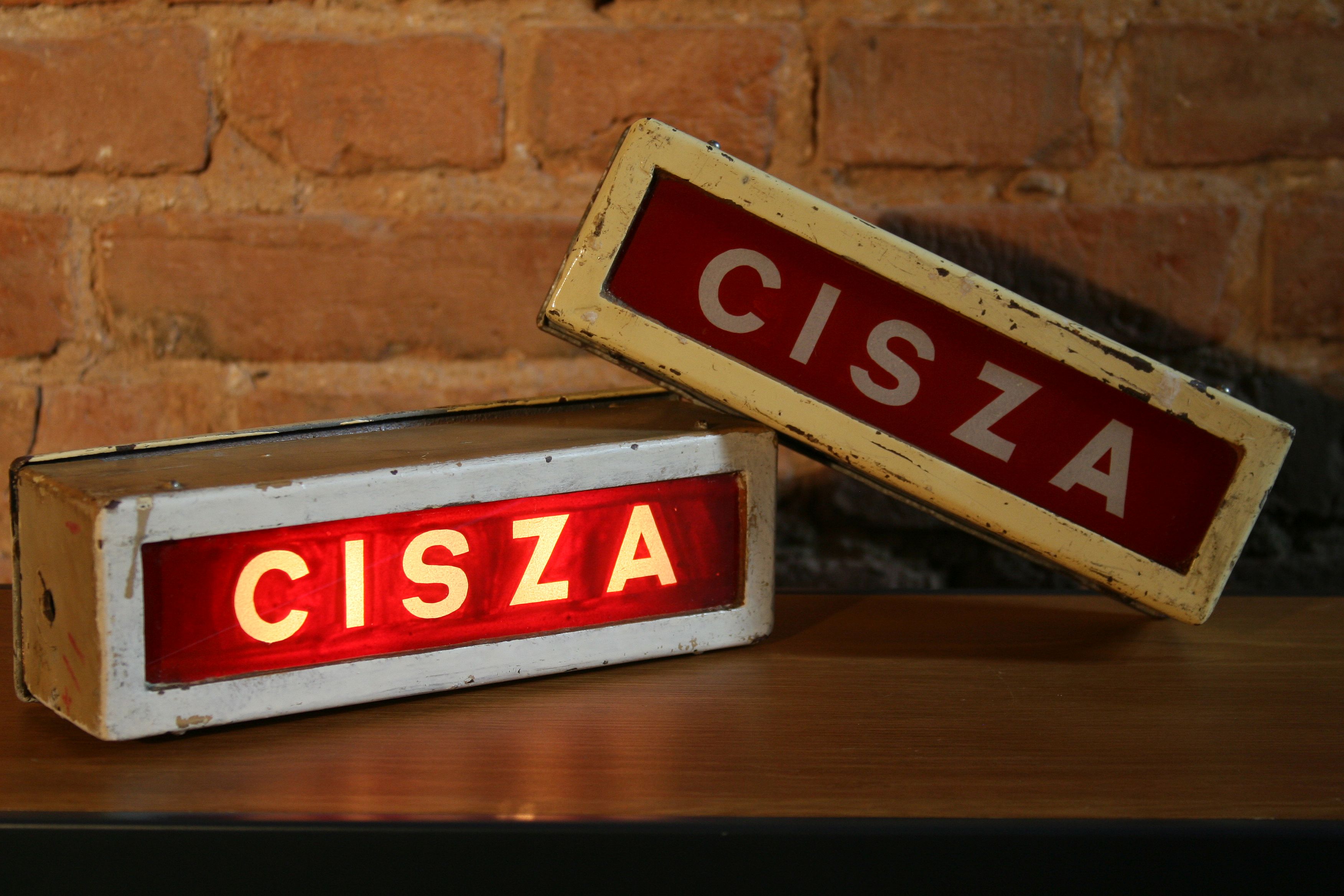 Illuminated Theater Sign “CISZA”, Meaning “Silence ...
