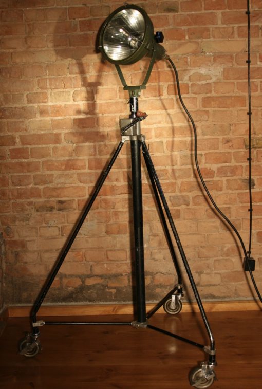 Military Field Spotlight on a Tripod