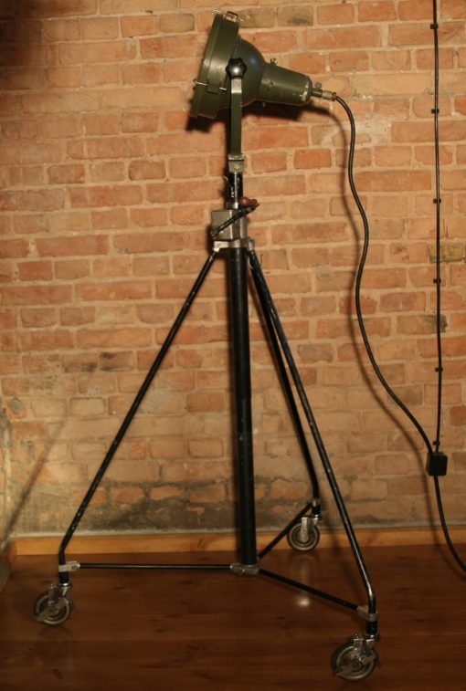 Military Field Spotlight on a Tripod