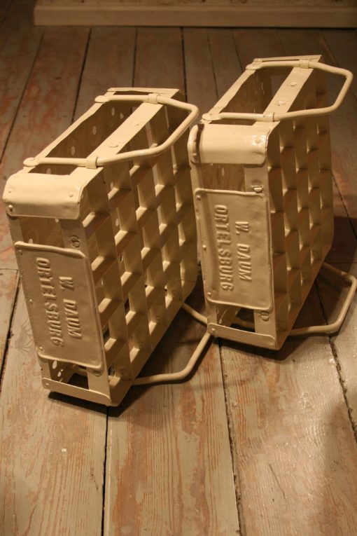 A Pair of Steel Walter Daum Ortelsburg Bottle Boxes